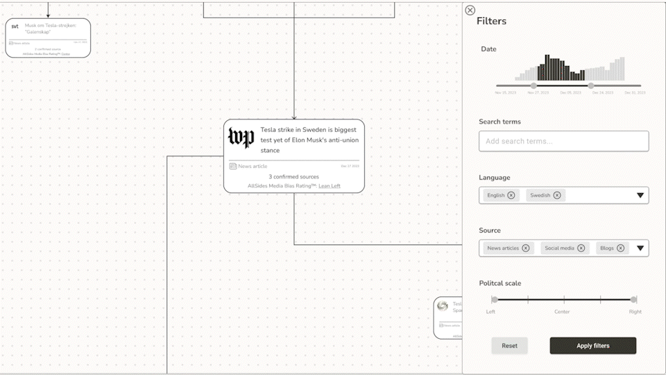 Spinner animation when applying map filters