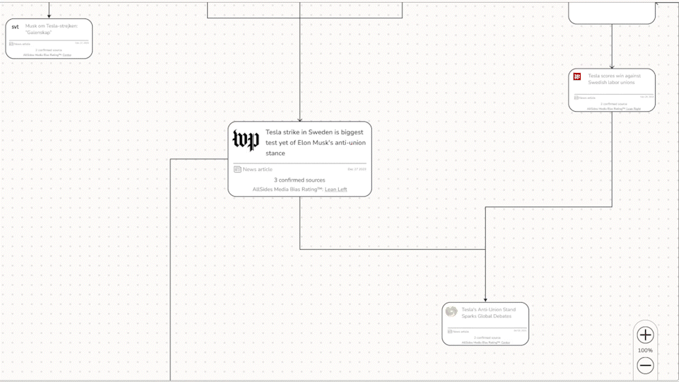 Animated hover, selection and zoom transitions in the map view